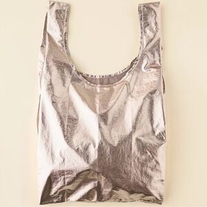 BAGGU Packable Reusable Bag- Rose Gold Metallic